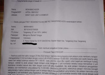 Korban Penipuan Keluhkan Penanganan Polres Metro Tangerang Kota yang Terkesan Lamban