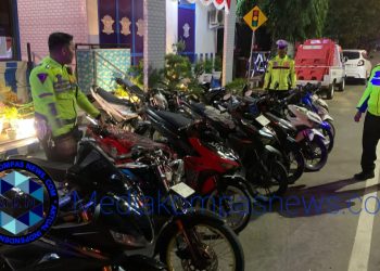 Satlantas Polres Sumenep Kembali Amankan Puluhan R2 Berknalpot Brong Yang Digunakan Balap Liar