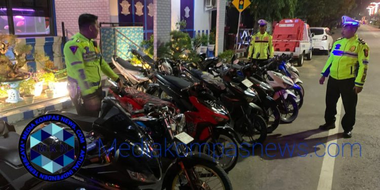 Satlantas Polres Sumenep Kembali Amankan Puluhan R2 Berknalpot Brong Yang Digunakan Balap Liar