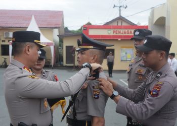 Kapolres Pimpin Upacara Sertijab dan Pembukaan Latihan Fungsi Bintara Remaja