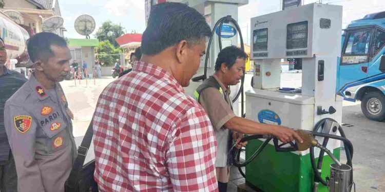 Antisipasi Kecurangan dan Kelangkaan BBM, Polres Tegal Kota Sidak di SPBU se-Kota Tegal