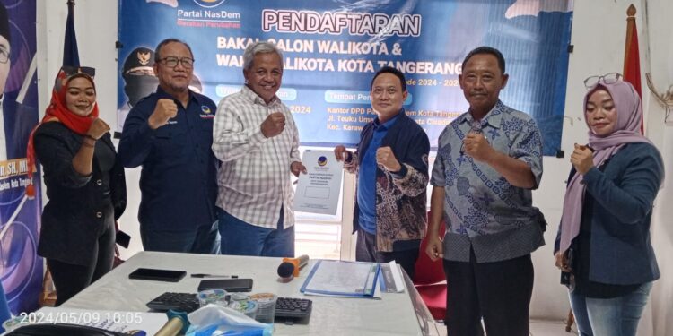 Dikawal Relawan, Helmy Halim Serahkan Berkas Ke DPD Partai Nasdem Kota Tangerang
