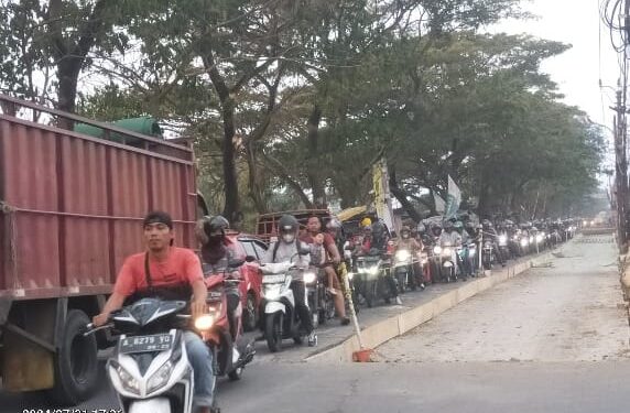 Depan Pospol Kutabumi Ada Proyek Bikin Macet, ini Kata Kapolsek Pasar Kemis