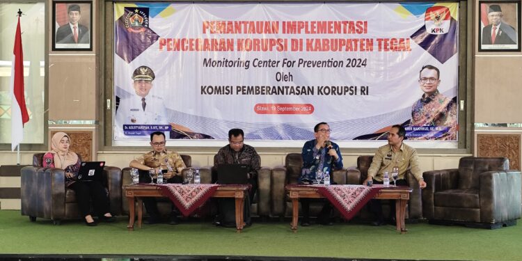 Pemkab Tegal Gelar Acara Pemantauan Implementasi Pencegahan Korupsi MCP