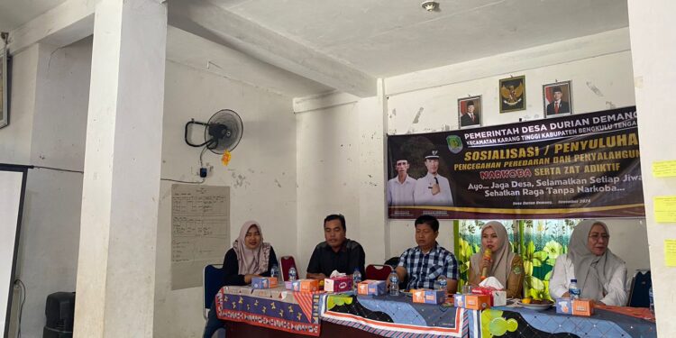 Pemdes Durian Demang Lakukan Kegiatan Sosialisasi Pencegahan Narkoba