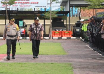 Polres Tegal Kota Geser Personel Pengamanan ke TPS Pilkada 2024