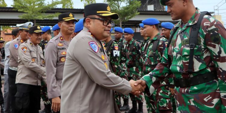 Lepas BKO Brimob dan TNI, Kapolres Tegal Kota Imbau Jaga Kedamaian Paska Pungut Suara