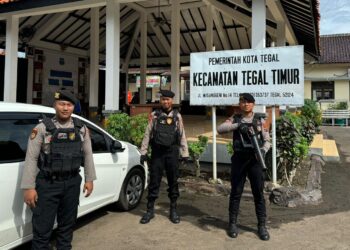 Paska Pemungutan Suara, Polisi Tingkatkan Patroli dan Pengamanan Kantor PPK di Kota Tegal