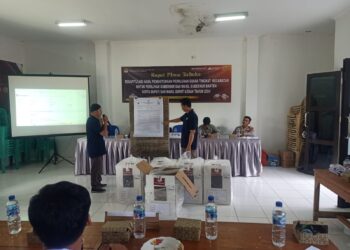 Kapolsek Cibadak Polres Lebak Pimpin Langsung Pengamanan Rekapitulasi Perolehan Suara di PPK Kec.Cibadak Kab. Lebak