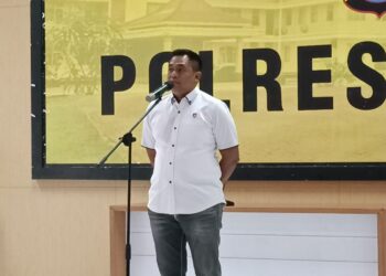 Kapolres Lebak Dampingi Dirreskrimsus Polda Banten Pimpin Apel Pagi di Aula Sanika Satyawada Polres Lebak