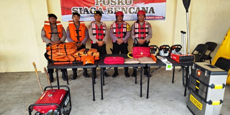Antisipasi Bencana Banjir dan Longsor, Polres Lebak Siagakan Posko Siaga Bencana