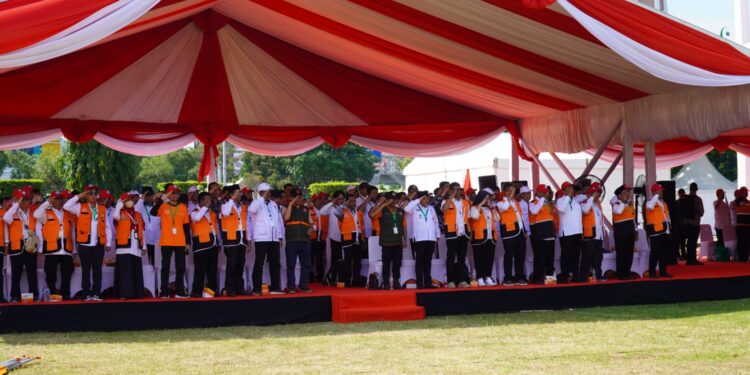 Dipimpin Wapres, Pj. Wali Kota Tegal Hadiri Apel Kesiapsiagaan Baznas Tanggap Bencana dan Rumah Sehat Baznas