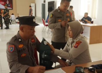 Jaga Stok Darah Jelang Nataru, Polres Lebak Gelar Donor Darah di Aula Sanika Satyawada