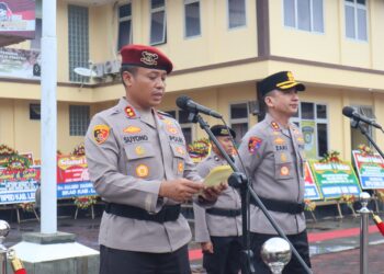 Polres Lebak Polda Banten Gelar Sertijab Kapolres Lebak di Lapangan Mapolres Lebak