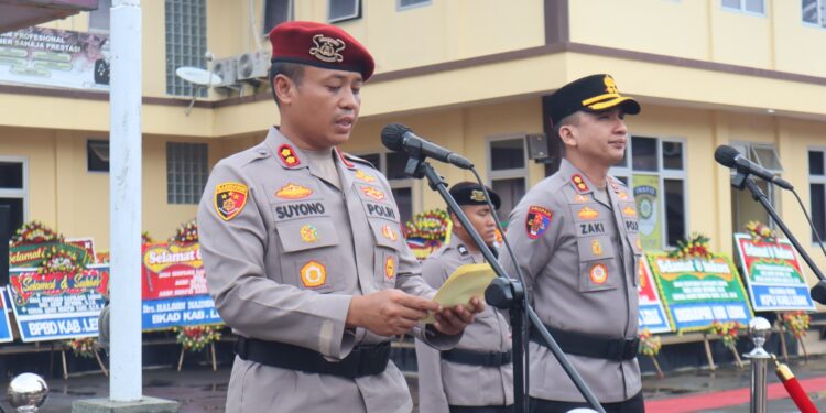 Polres Lebak Polda Banten Gelar Sertijab Kapolres Lebak di Lapangan Mapolres Lebak