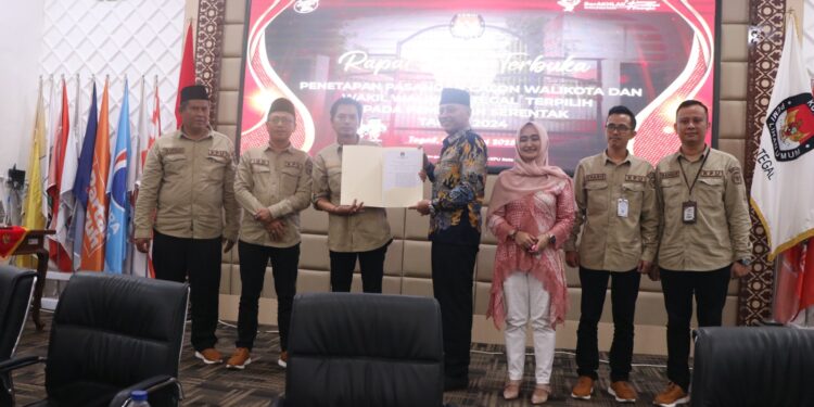 KPU Tetapkan Pasangan Calon Wali Kota dan Wakil Wali Kota Tegal Terpilih