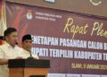 KPU Tetapkan Ischak – Kholid sebagai Bupati dan Wakil Bupati Terpilih 2024 -2029