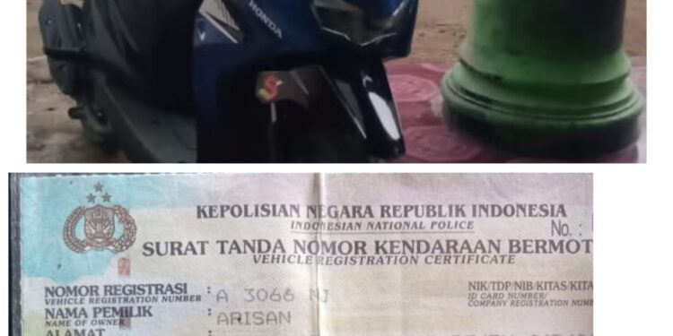 Aris Wartawan Mediakompasnews.Com Meminta Kepada Polsek Warunggunung Segera Tindaklanjuti Pencurian Motor Dirumahnya