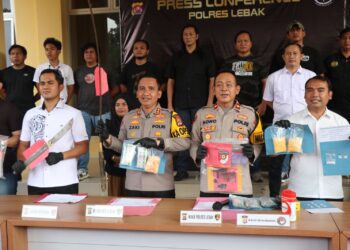 Dalam Sebulan Polres Lebak Berhasil Ungkap 24 Kasus Tindak Pidana dan Amankan 207 Knalpot Brong