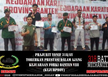 Prajurit Yonif 318/Adhirajasa Yudha torehkan prestasi dalam ajang Kejuaraan Forki Banten VIII