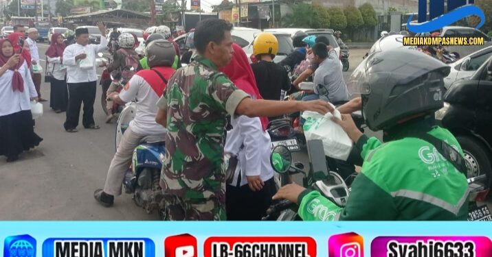 Koramil 0602-16/Ciruas Bersama Polsek Ciruas Dan Paguyuban Minang TPC Berbagi Ta’jil Berbuka Puasa
