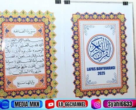 Al-Quran Kaligrafi Besar Jejak Kreativitas Warga Binaan Lapas Banyuwangi