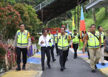 Kapolres Tegal Bersama Pejabat Utama Inspeksi Mendadak ke Wahana di Obyek Wisata Guci