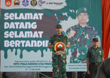 Wawalkot Tegal Hadiri Pembukaan Turnamen Kejurnas Tenis Junior Dandim Cup Tahun 2025