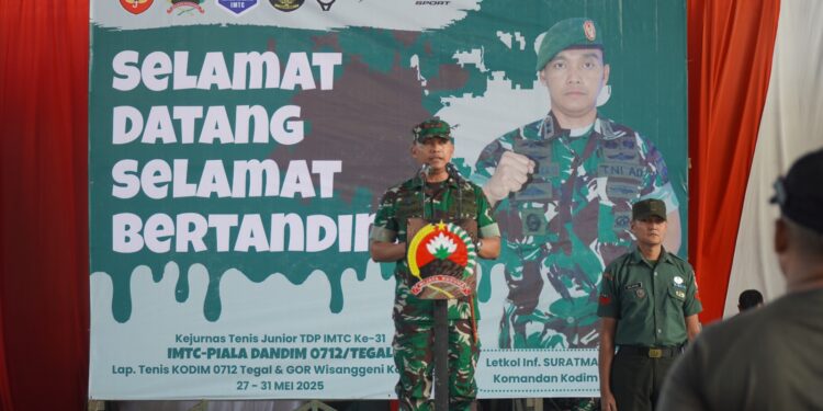 Wawalkot Tegal Hadiri Pembukaan Turnamen Kejurnas Tenis Junior Dandim Cup Tahun 2025