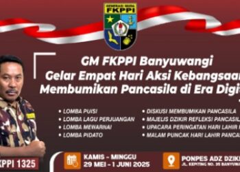 GM FKPPI Banyuwangi Gelar Empat Hari Aksi Kebangsaan, Membumikan Pancasila di Era Digital