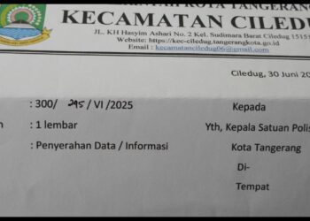 Kecamatan Ciledug Minta Penebangan Tiang dan Pemutusan Jaringan Kabel Udara Sudimara Selatan