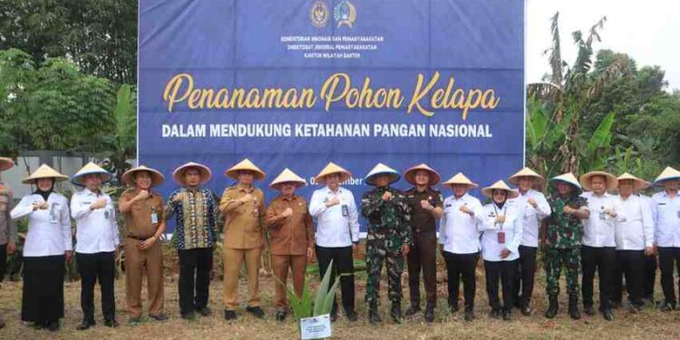 IMIPAS Tanam 6.300 Pohon Kelapa di Banten, Dukung Ketahanan Pangan Nasional