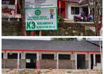 Pembangunan Revitalisasi Gedung Sekolah SD Negeri Cibeureum Kecamatan Banjar Diduga Abaikan K3, Pekerja Tak Dilengkapi APD Memadai