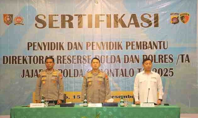 Tingkatkan Kompetensi dan Legitimasi Penyidik, Polda Gorontalo Laksanakan Sertifikasi Penyidik