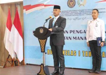 Pucuk Pimpinan Pengamanan Rutan Resmi Berganti, Karutan Tangerang Pimpin Langsung Pengambilan Sumpah Jabatan