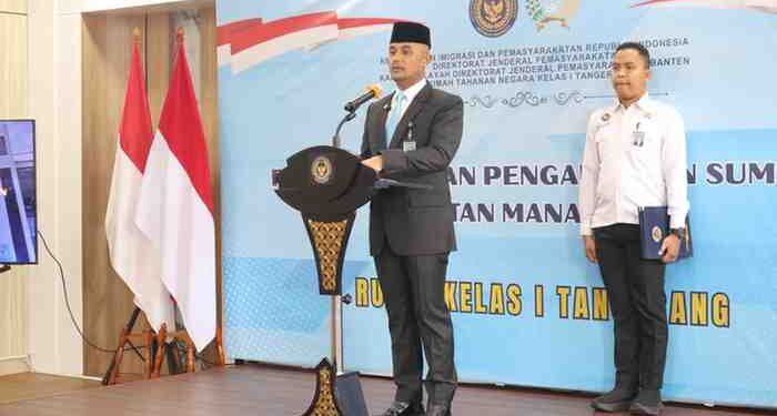 Pucuk Pimpinan Pengamanan Rutan Resmi Berganti, Karutan Tangerang Pimpin Langsung Pengambilan Sumpah Jabatan