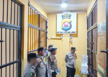 Pastikan Tahanan Aman, Piket Pawas Polres Lebak Laksanakan Pengecekan Rutan
