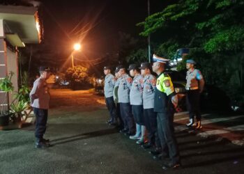 Kapolsek Warunggunung Polres Lebak, Pimpin Apel Kegiatan Rutin Malam Minggu KRYD