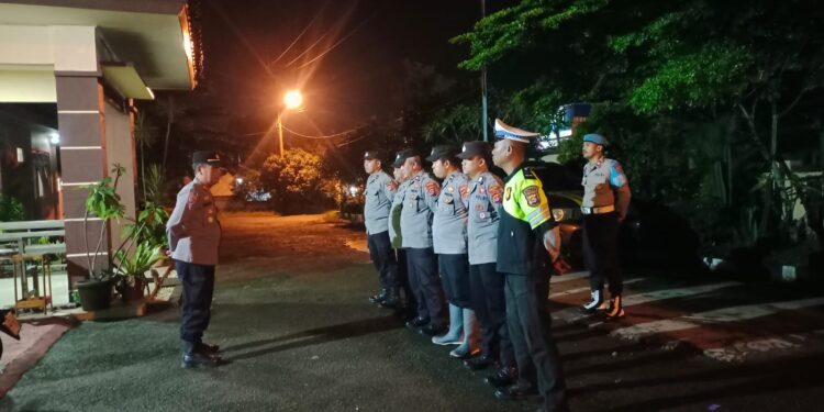 Kapolsek Warunggunung Polres Lebak, Pimpin Apel Kegiatan Rutin Malam Minggu KRYD